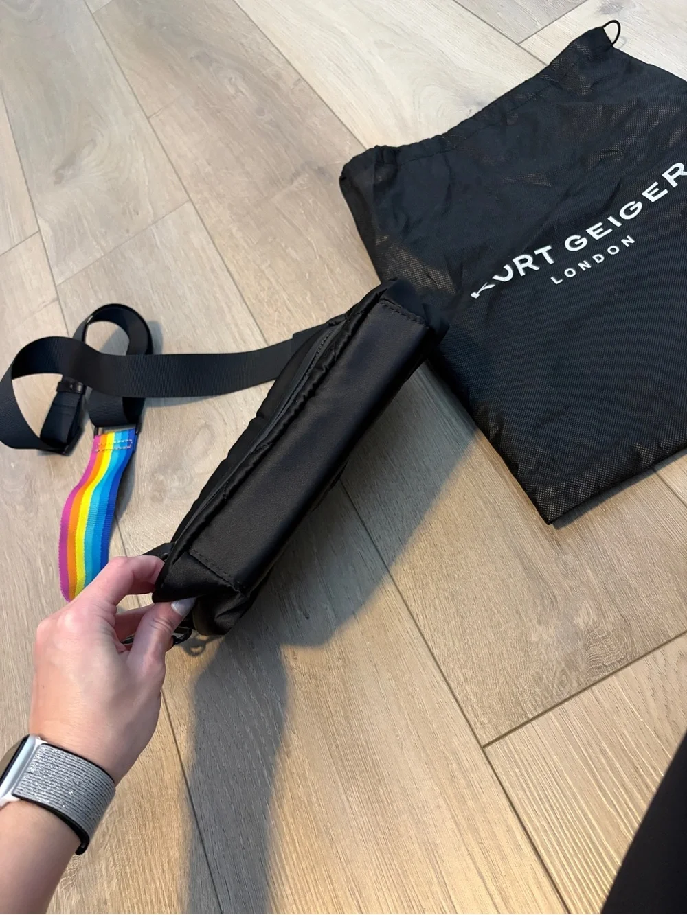 Kurt Geiger Rainbow Strap Crossbody Bag Purse